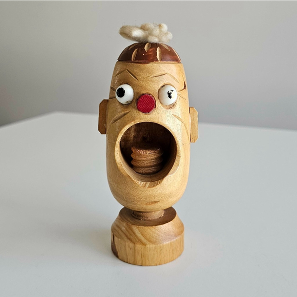 Unbranded Other - Vintage 1940s Japanese Folk Art Character Nutcracker Wooden Figural Nutcracker